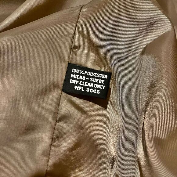 Alfani Tan Micro-Suede Suit Jacket Sports Coat Blazer Men’s 44R - Picture 4 of 7